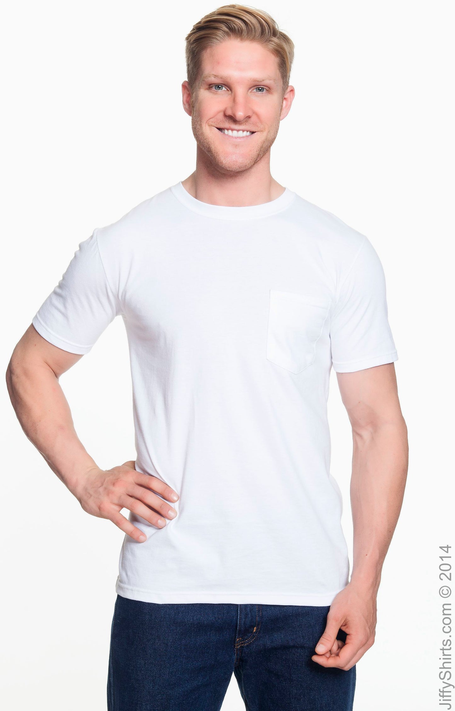 Unisex Midweight Pocket T-Shirt - White