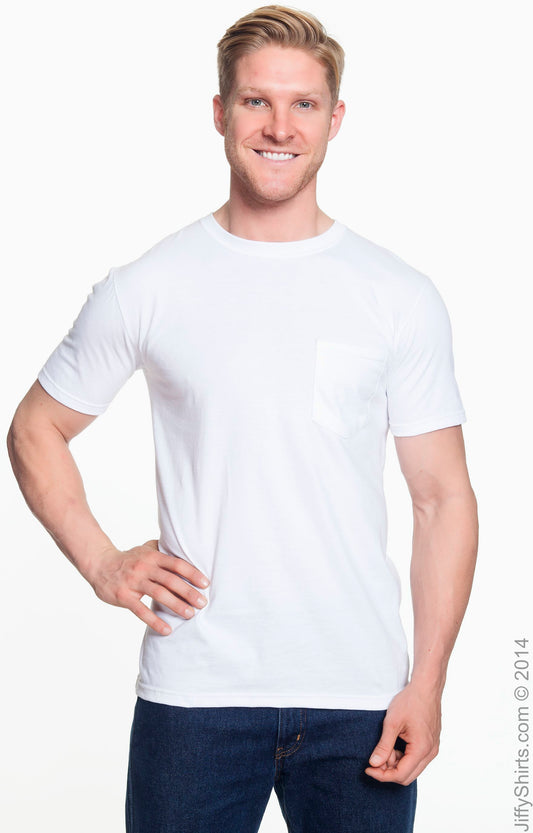 Unisex Midweight Pocket T-Shirt - White