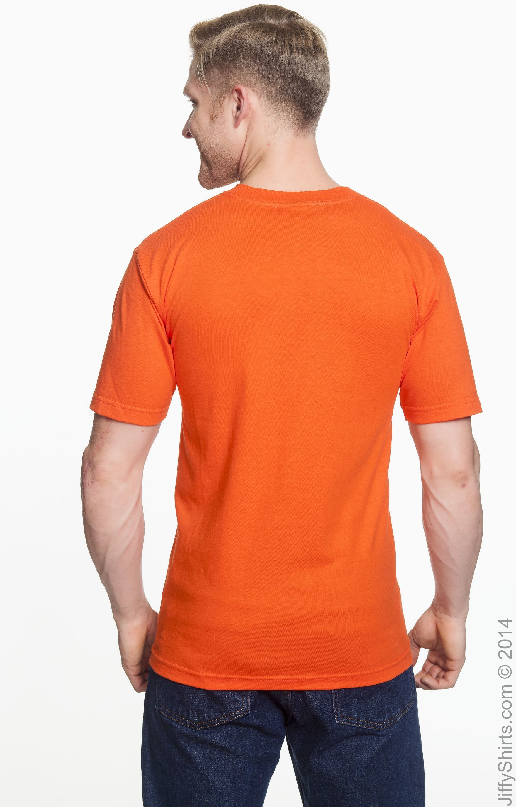 Unisex Cotton Pocket T-Shirt - Bright Orange