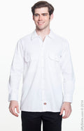 Unisex Long-Sleeve Work Shirt - White