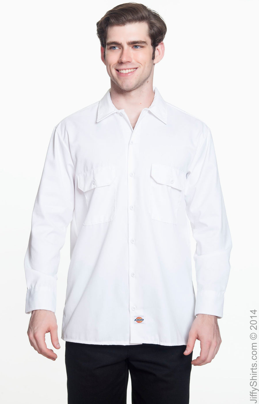 Unisex Long-Sleeve Work Shirt - White