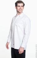 Unisex Long-Sleeve Work Shirt - White