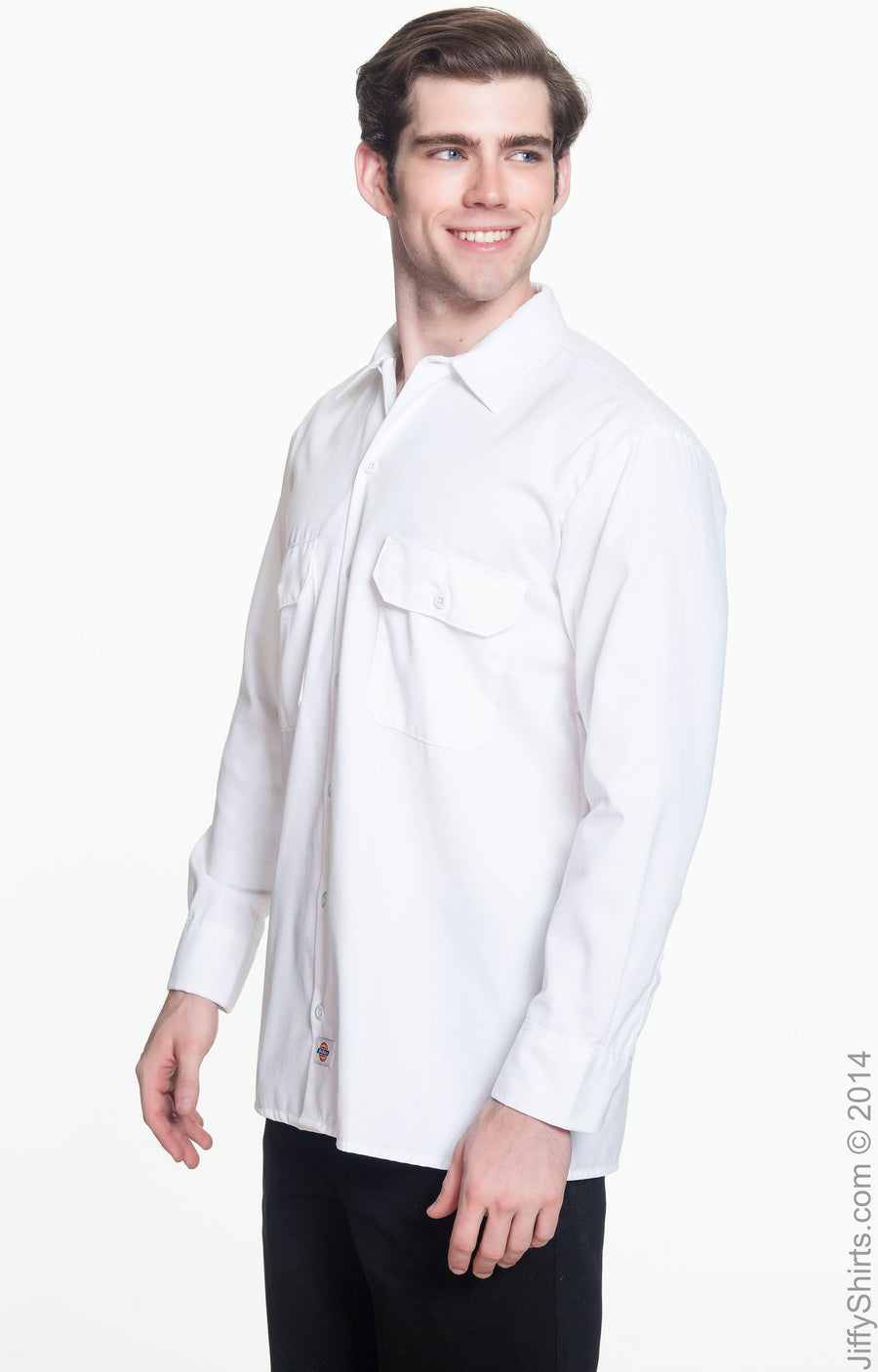 Unisex Long-Sleeve Work Shirt - White