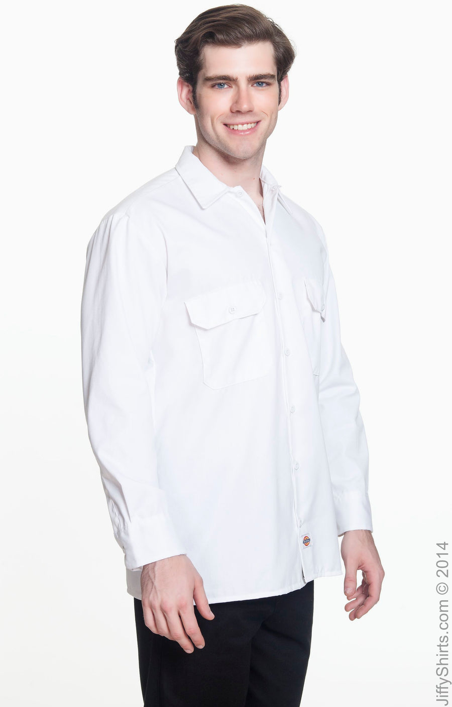 Unisex Long-Sleeve Work Shirt - White