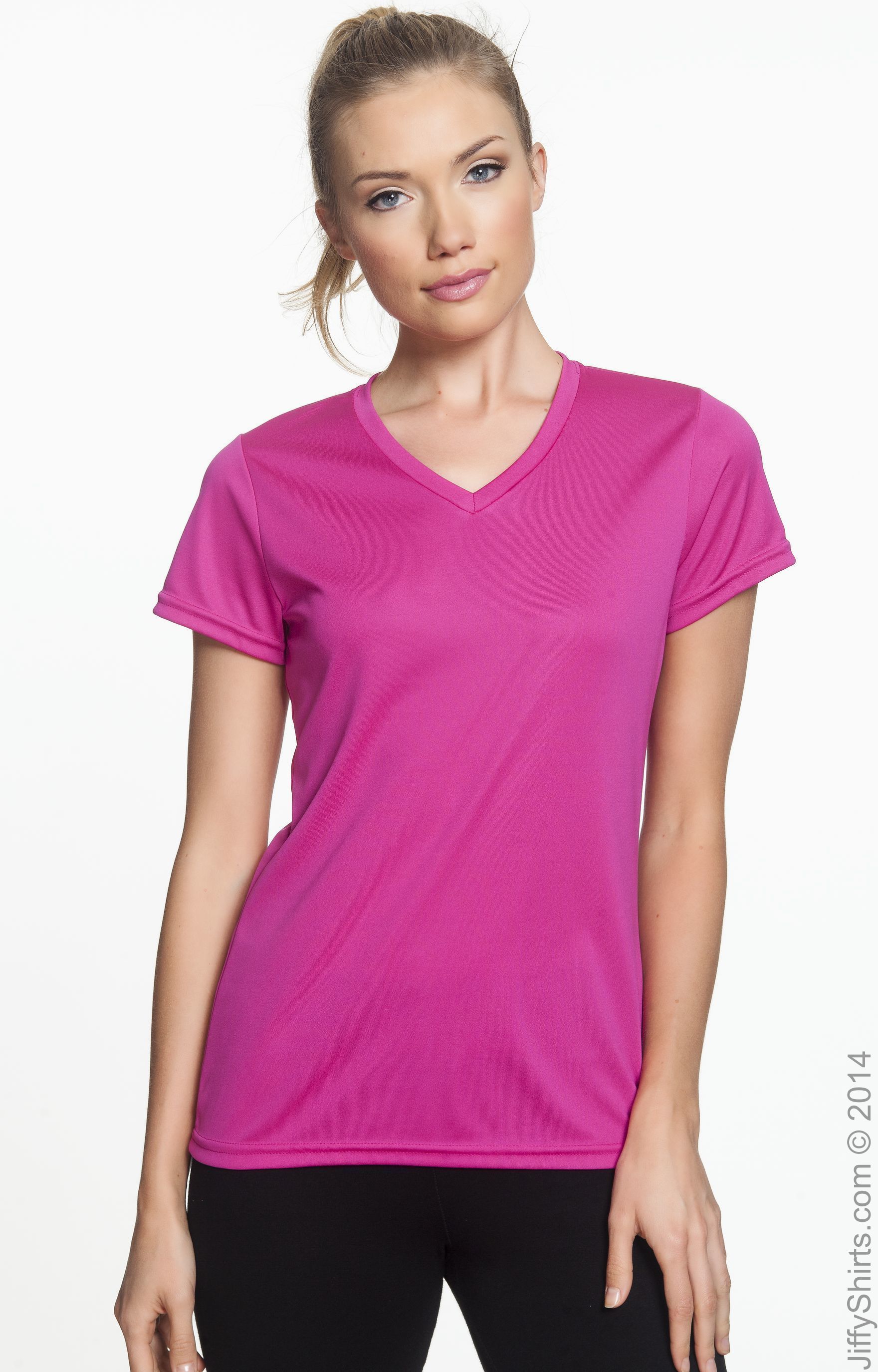 Women's Wicking T-Shirt - Power Pink