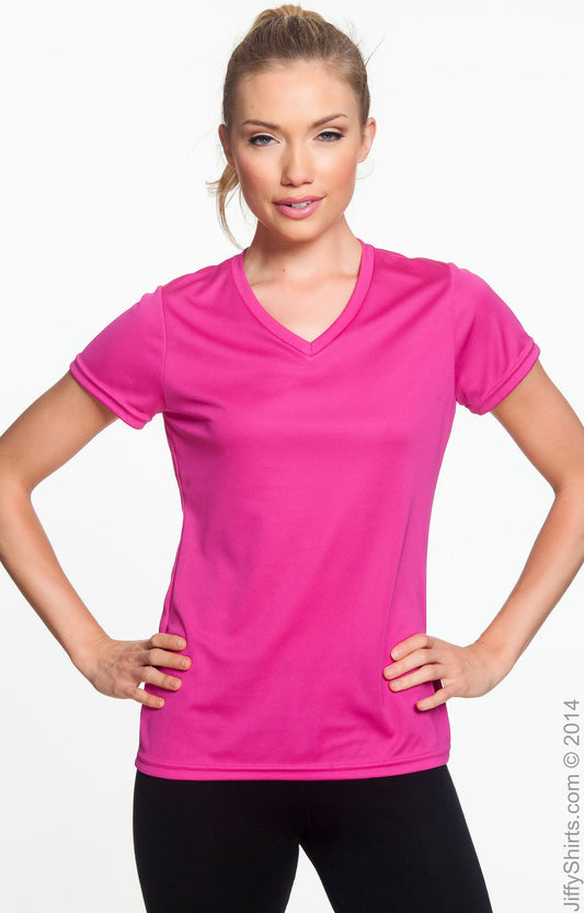 Women's Wicking T-Shirt - Power Pink