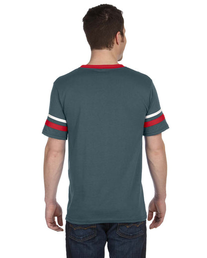 Unisex Sleeve Stripe Jersey - Graphite / Red / White