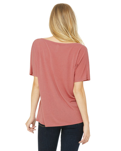 Women's Slouchy V-Neck T-Shirt - Mauve