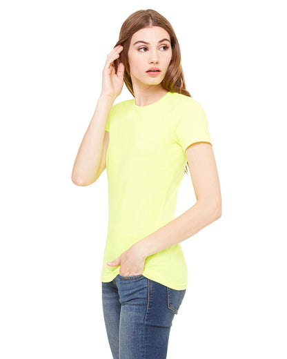 Women's Cotton/Polyester Tee - Neon Yellow