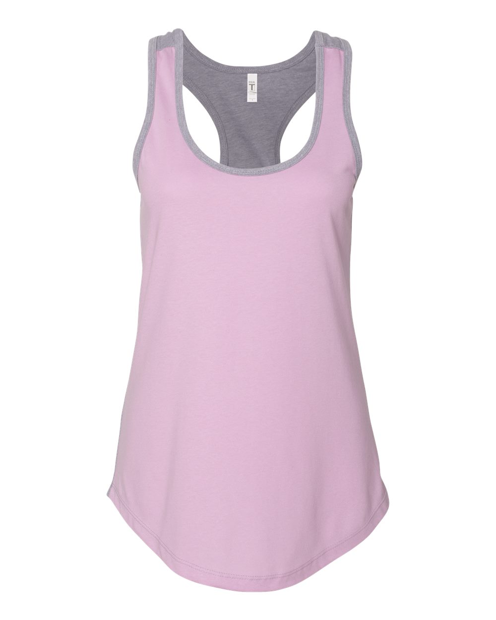 Women's Ideal Colorblock Racerback Tank - Lilac / Heather Gray