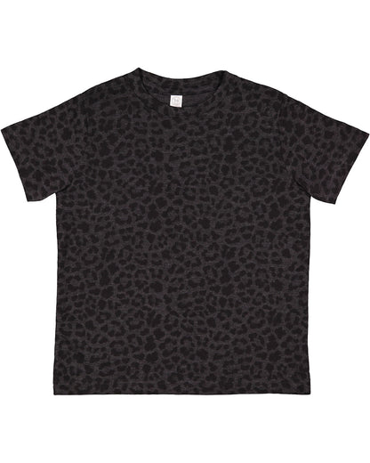 Toddler Fine Jersey T-Shirt - Black Leopard