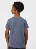 Youth Poly-Rich Tee - Heather Navy