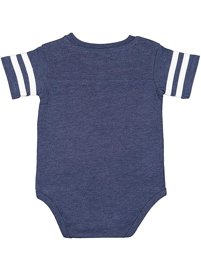 Infant Football Bodysuit - Vintage True Navy/Blend White