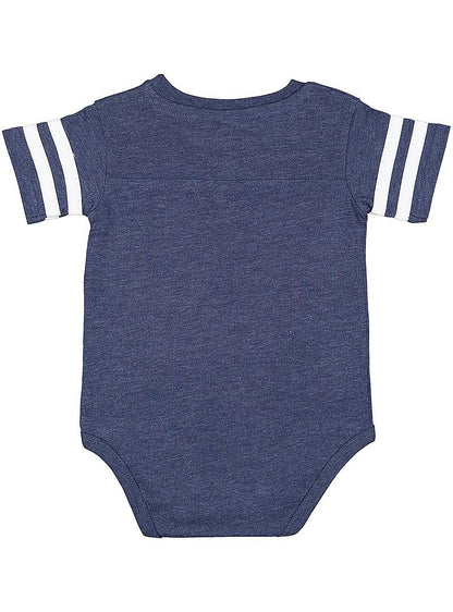 Infant Football Bodysuit - Vintage True Navy/Blend White