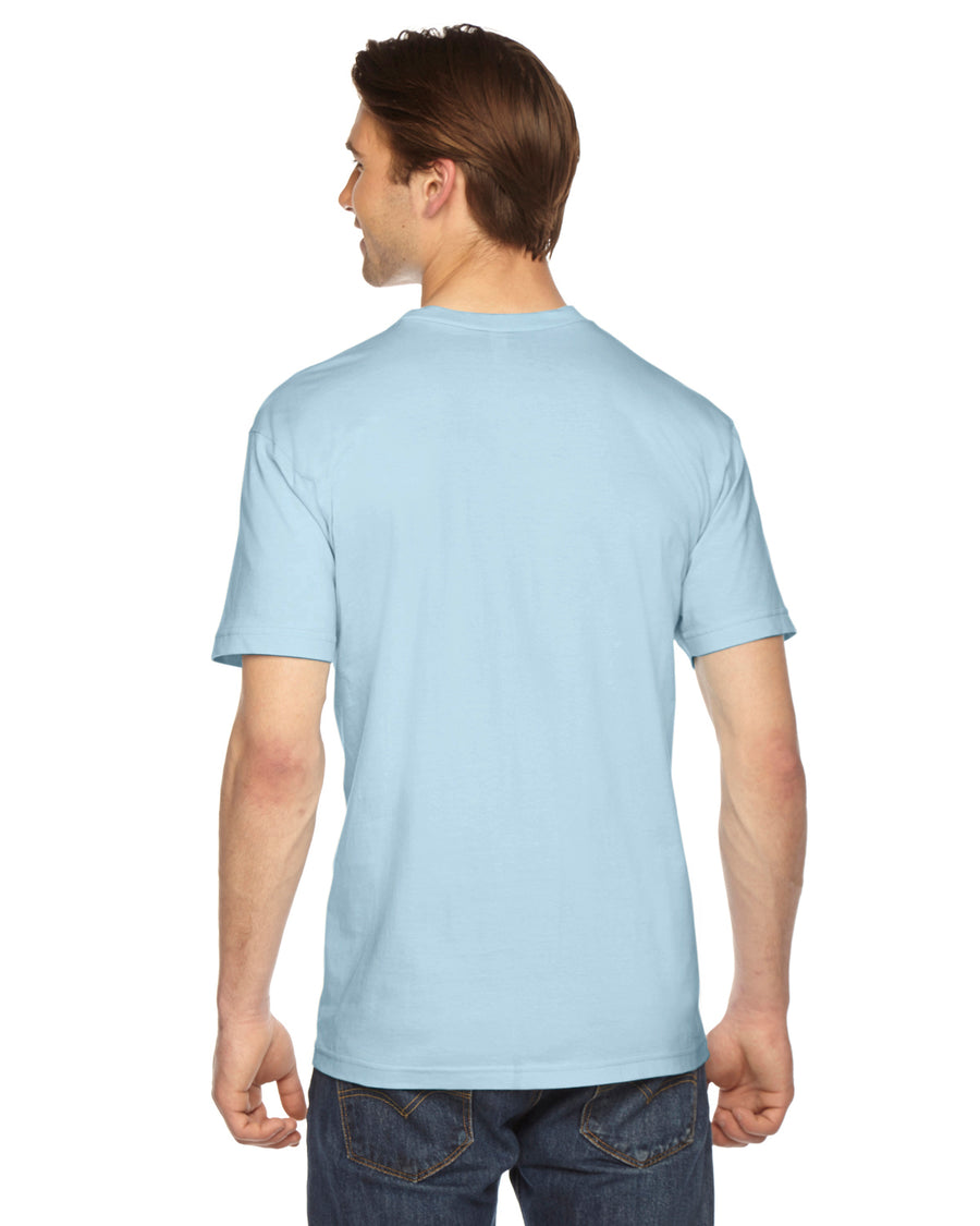 Unisex Fine Jersey Short-Sleeve V-Neck T-Shirt - Light Blue