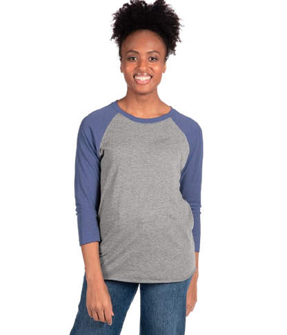 Unisex Triblend 3/4-Sleeve Raglan - Vintage Royal / Premium Heather