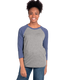 Next Level 6051 - Unisex Triblend 3/4-Sleeve Raglan - Vintage Royal / Premium Heather