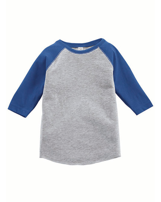 Toddler Baseball T-Shirt - Vintage Heather / Vintage Royal
