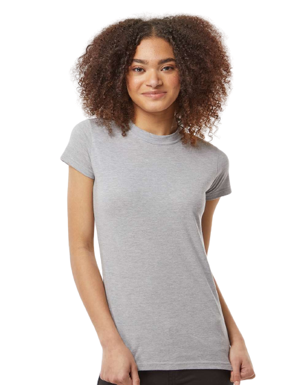 Women's Slim Fit Fine Jersey Tee - Heather Grey