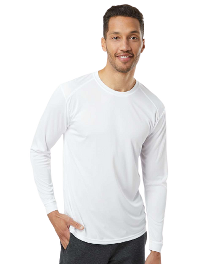 Unisex Long Sleeve Performance Tee - White