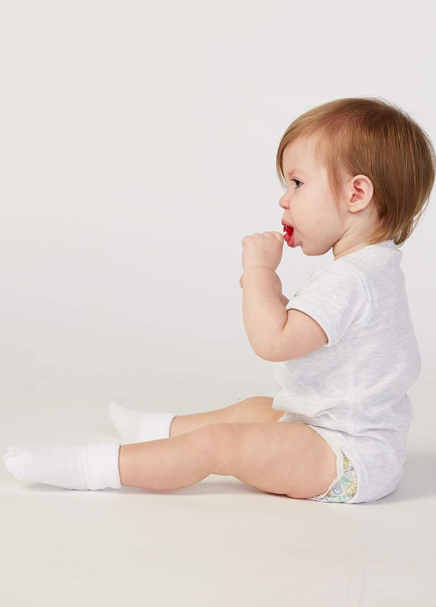 Infant Fine Jersey Bodysuit - Ash