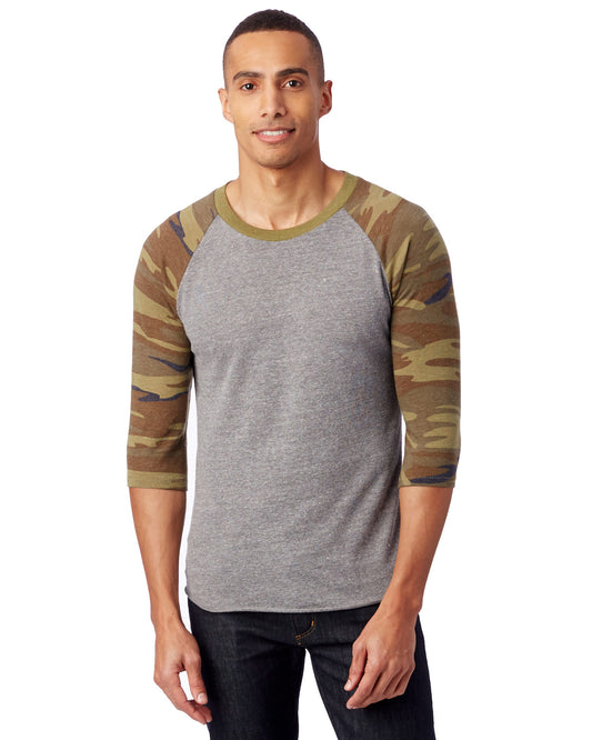 Unisex Baseball Eco-Jersey��� T-Shirt - Eco Gray / Camo