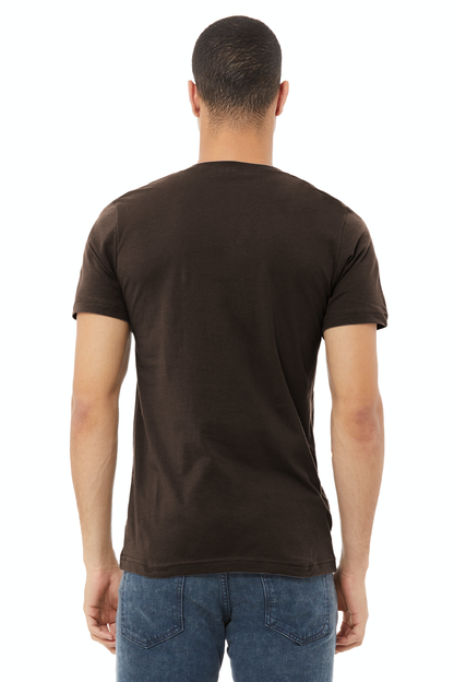 Unisex Jersey Short-Sleeve V-Neck T-Shirt - Brown