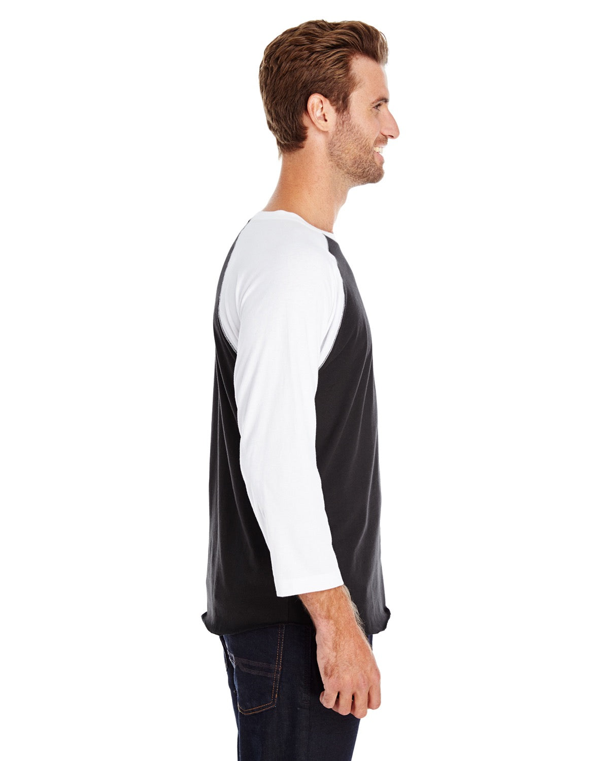 Baseball T-Shirt - Black / White