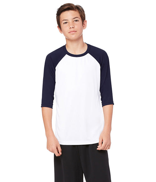 Youth Baseball T-Shirt - White / Sport Dark Navy