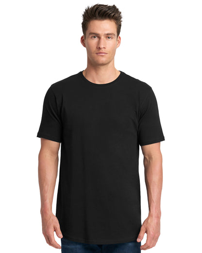 Men's Cotton Long Body Crew - Black