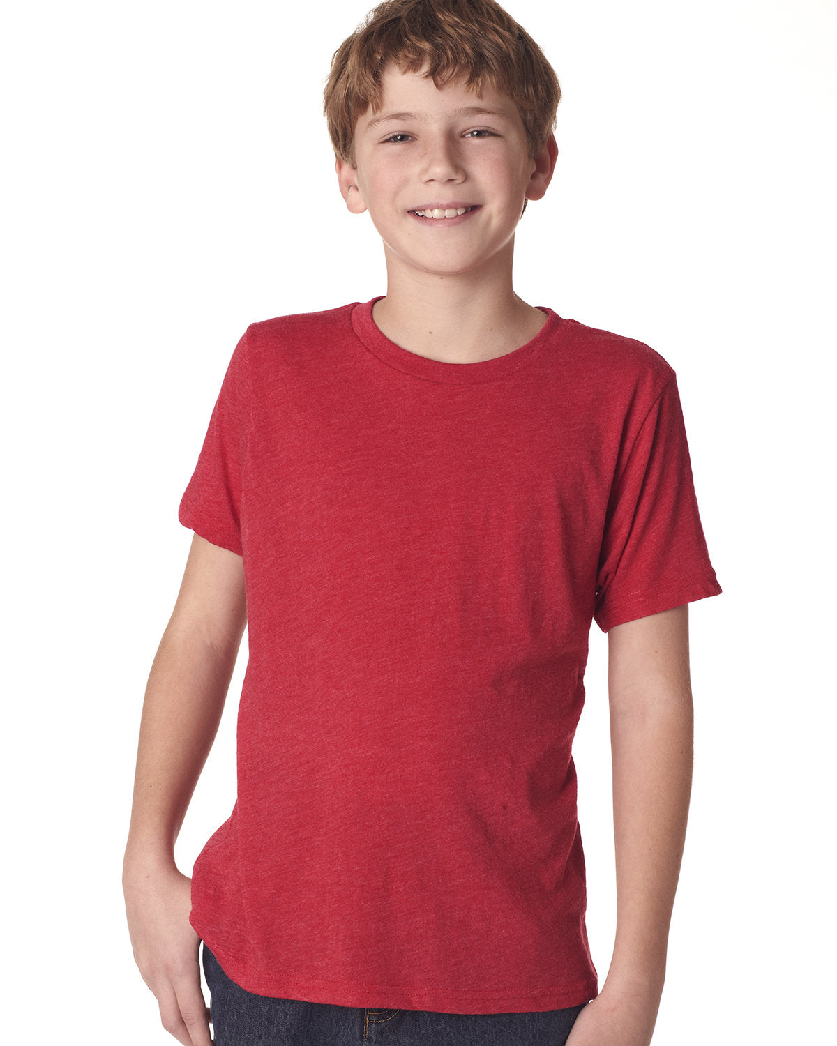 Youth Triblend Crew - Vintage Red