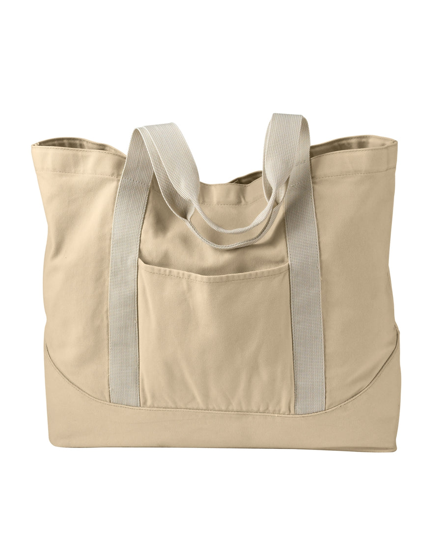 Pigment-Dyed Large Canvas Tote - Putty