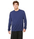 All Sport M3002 - Men's Long-Sleeve T-Shirt - Navy / Gray