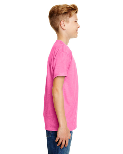 Youth Lightweight T-Shirt - Heather Hot Pink