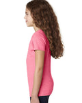 Girl's Youth Princess CVC T-Shirt - Neon Heather Pink