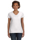 LAT 3507 - Women's V-Neck Fine Jersey T-Shirt - White