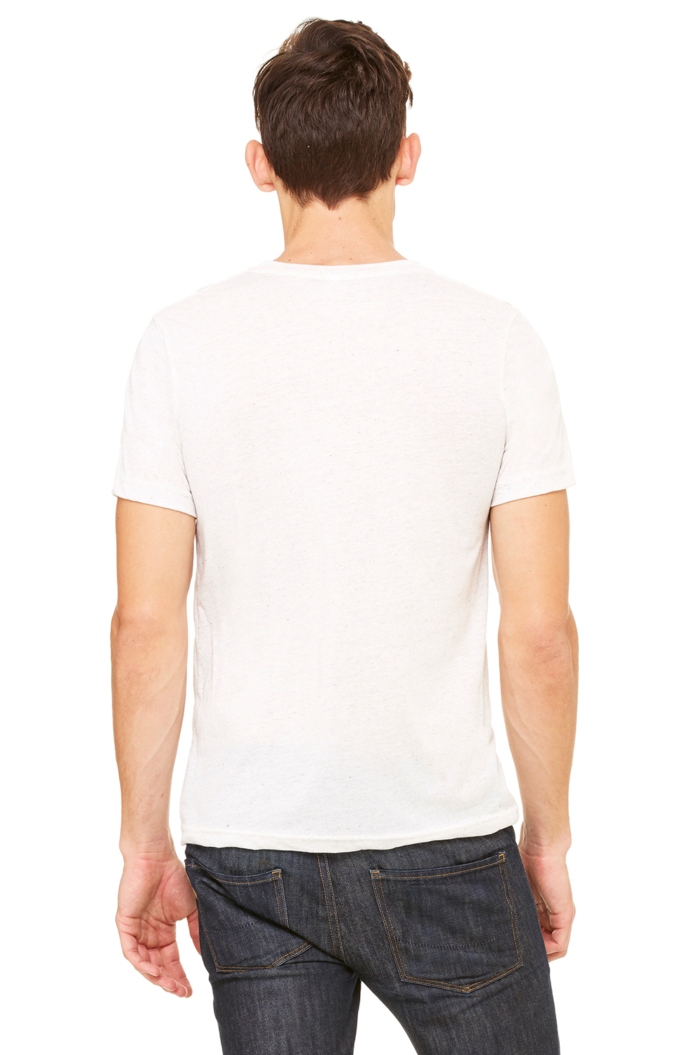 Unisex Triblend V-Neck T-Shirt - Oatmeal Triblend