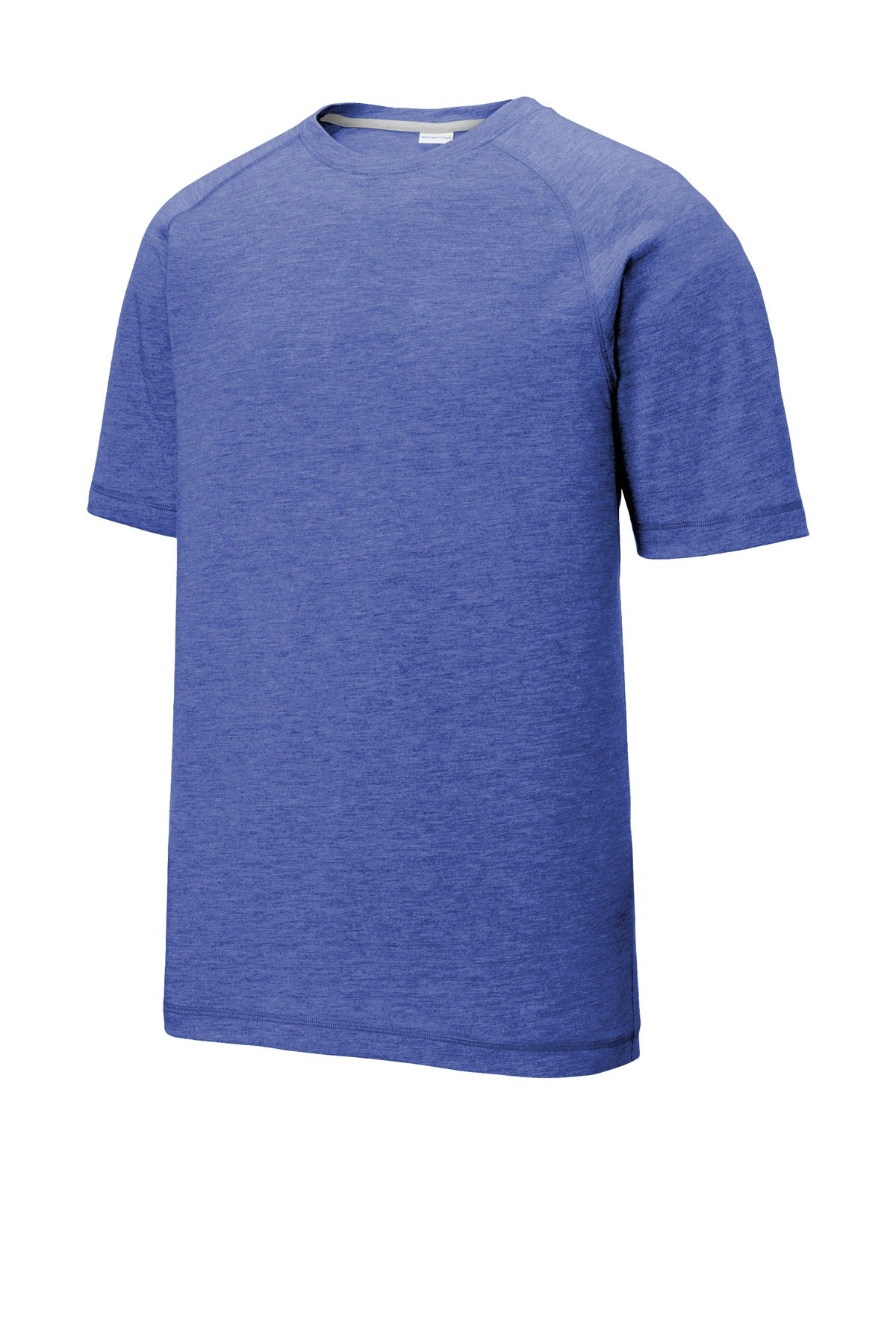 Unisex PosiCharge Tri-Blend Wicking Raglan Tee - True Royal Heather