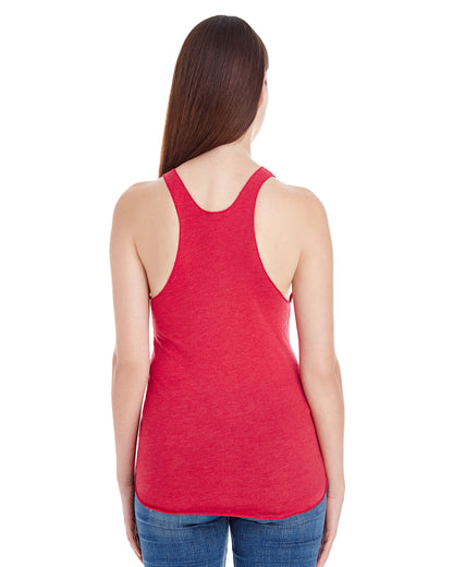 Women's Poly-Cotton Racerback Tank - Heather Red