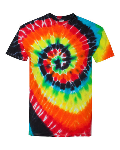 Unisex Multi-Color Spiral Short Sleeve T-Shirt - Illusion