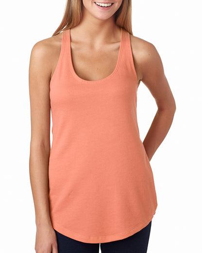 Women's French Terry Racerback Tank - Light Orange