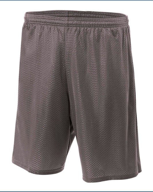 Unisex Nine Inch Inseam Mesh Short - Graphite