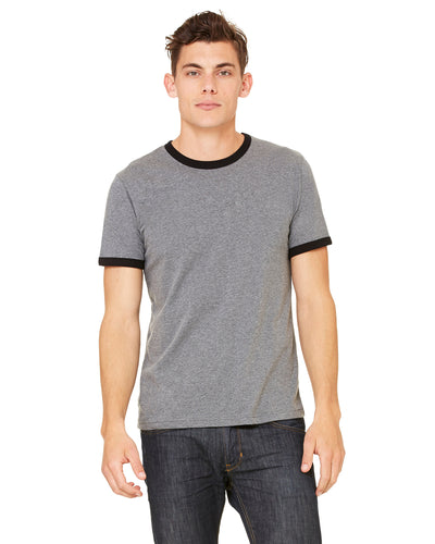Men's Jersey Short-Sleeve Ringer T-Shirt - Heather Deep / Black