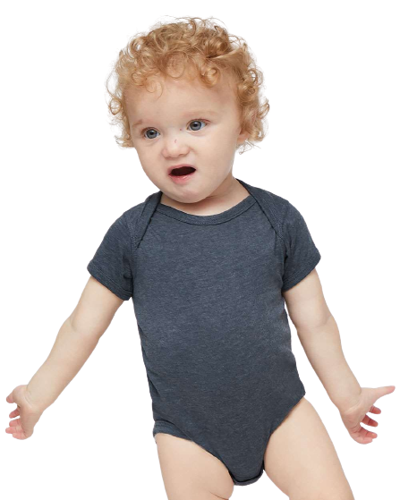 Infant Fine Jersey Bodysuit - Vintage Denim