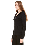 Women's Fleece Full-Zip Raglan Hoodie - Black