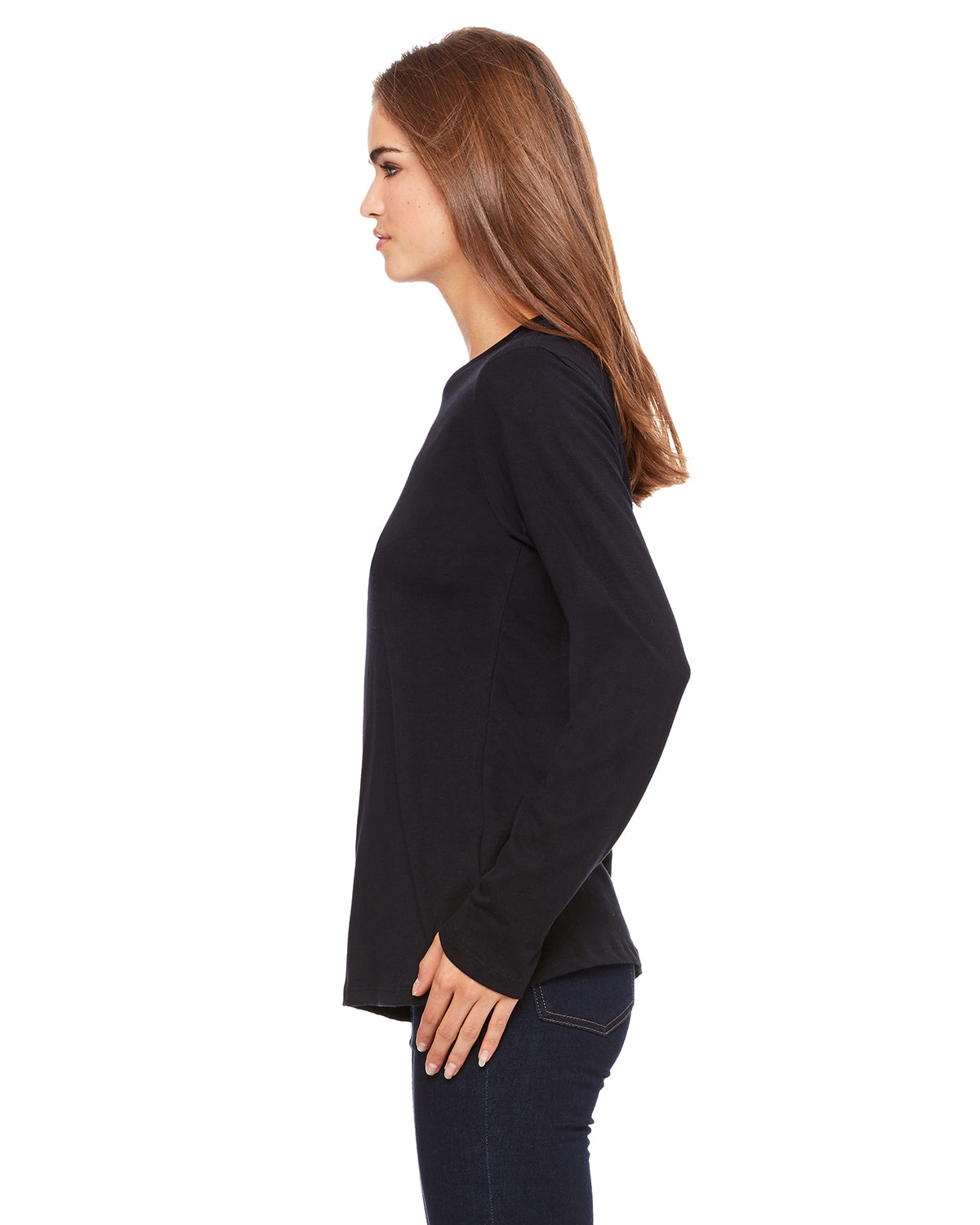 Women's Relaxed Jersey Long-Sleeve T-Shirt - Black