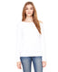 Bella + Canvas 7501 - Women's Sponge Fleece Wide Neck Sweatshirt - Solid White Triblend