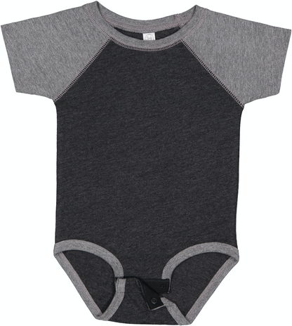 Infant Baseball Bodysuit - Vintage Smoke / Gran Heather