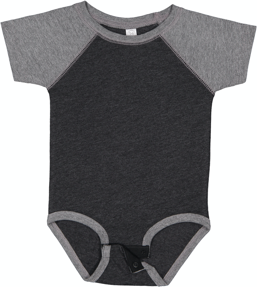 Infant Baseball Bodysuit - Vintage Smoke / Gran Heather