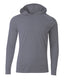A4 A4N3409 - A4 Unisex Cooling Long Sleeve Hooded Tee - Graphite
